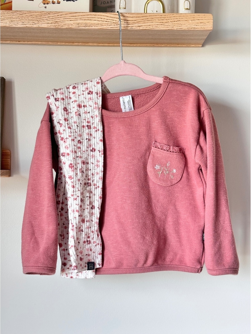 Modern Moments Pocket Tee and Floral Leggings Sz 24m